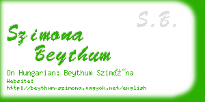 szimona beythum business card